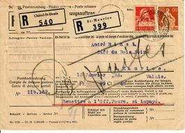 R - Brief Châtel St. Denis - St. Maurice /2 x eingeschrieben