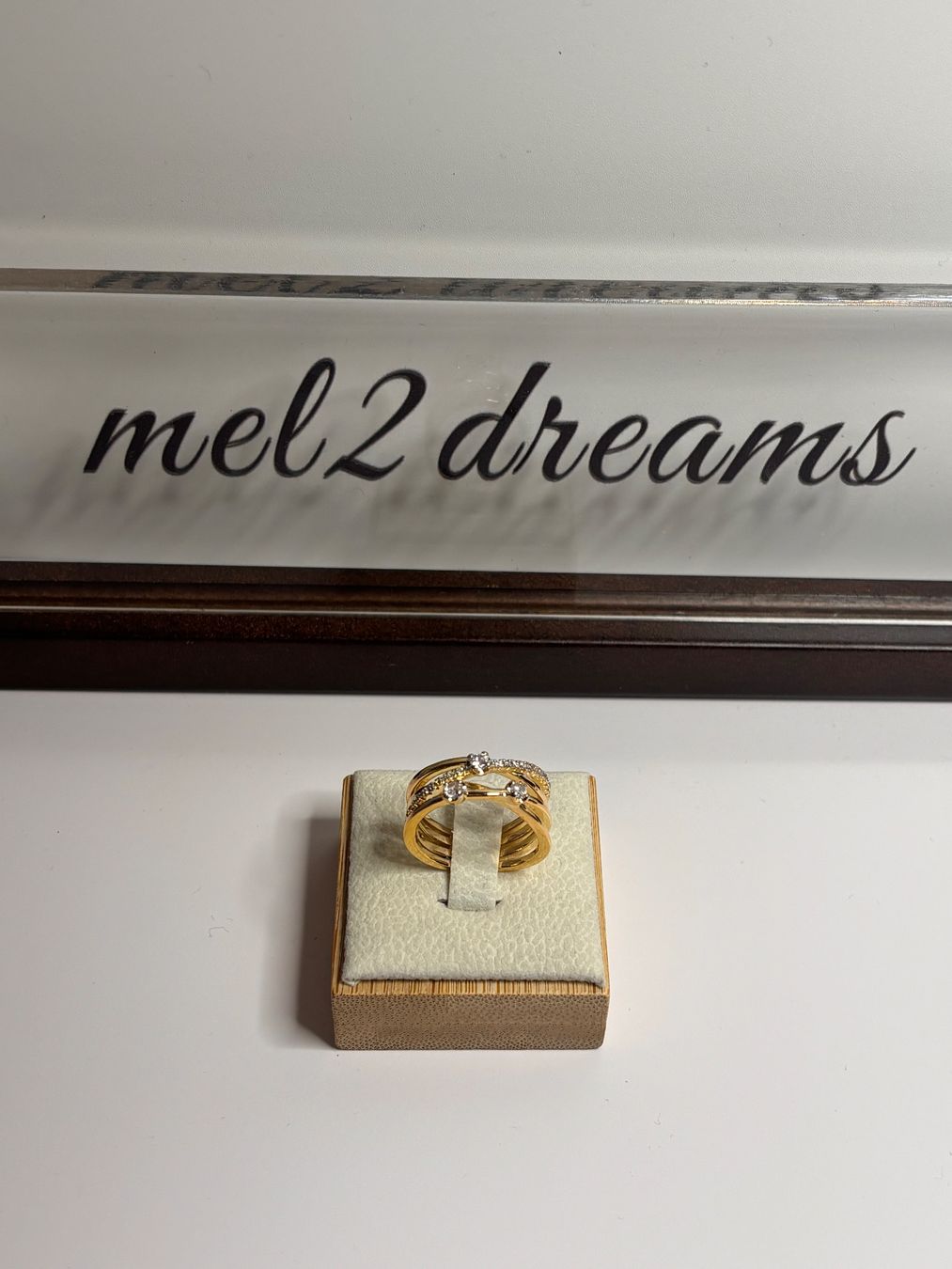 Anelli: Bague croisée plaquée or & diamants – Nuovo (secondo la descrizione) da Lausanne venduto da mel2dreams 5