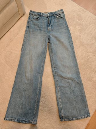 C&A Wide Leg Jeans Damen hellblau Grösse 36