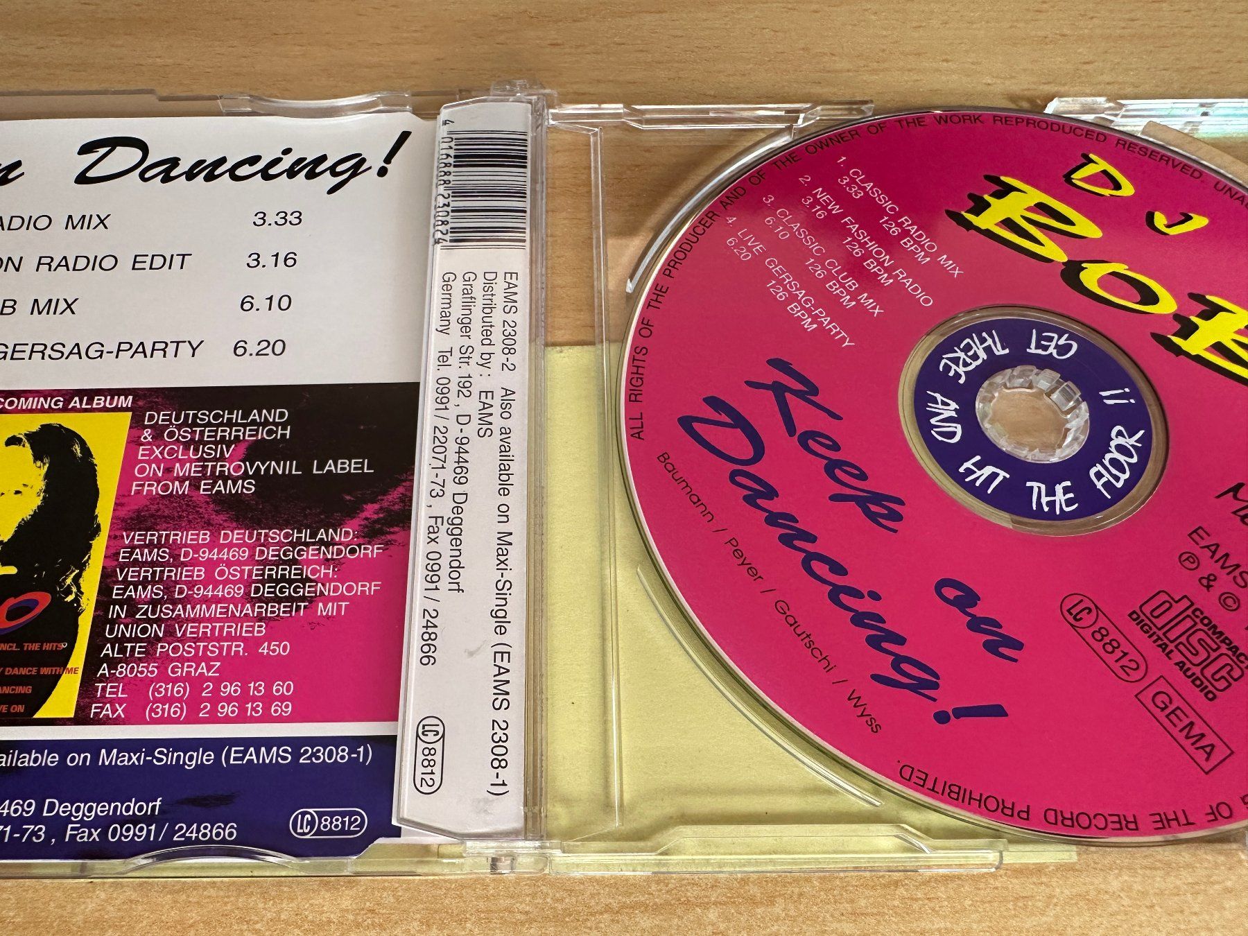 CD: D.J. BoBo – Keep On Dancing! - Single CD – Usato da Rikon im Tösstal venduto da Alpenmutz 1