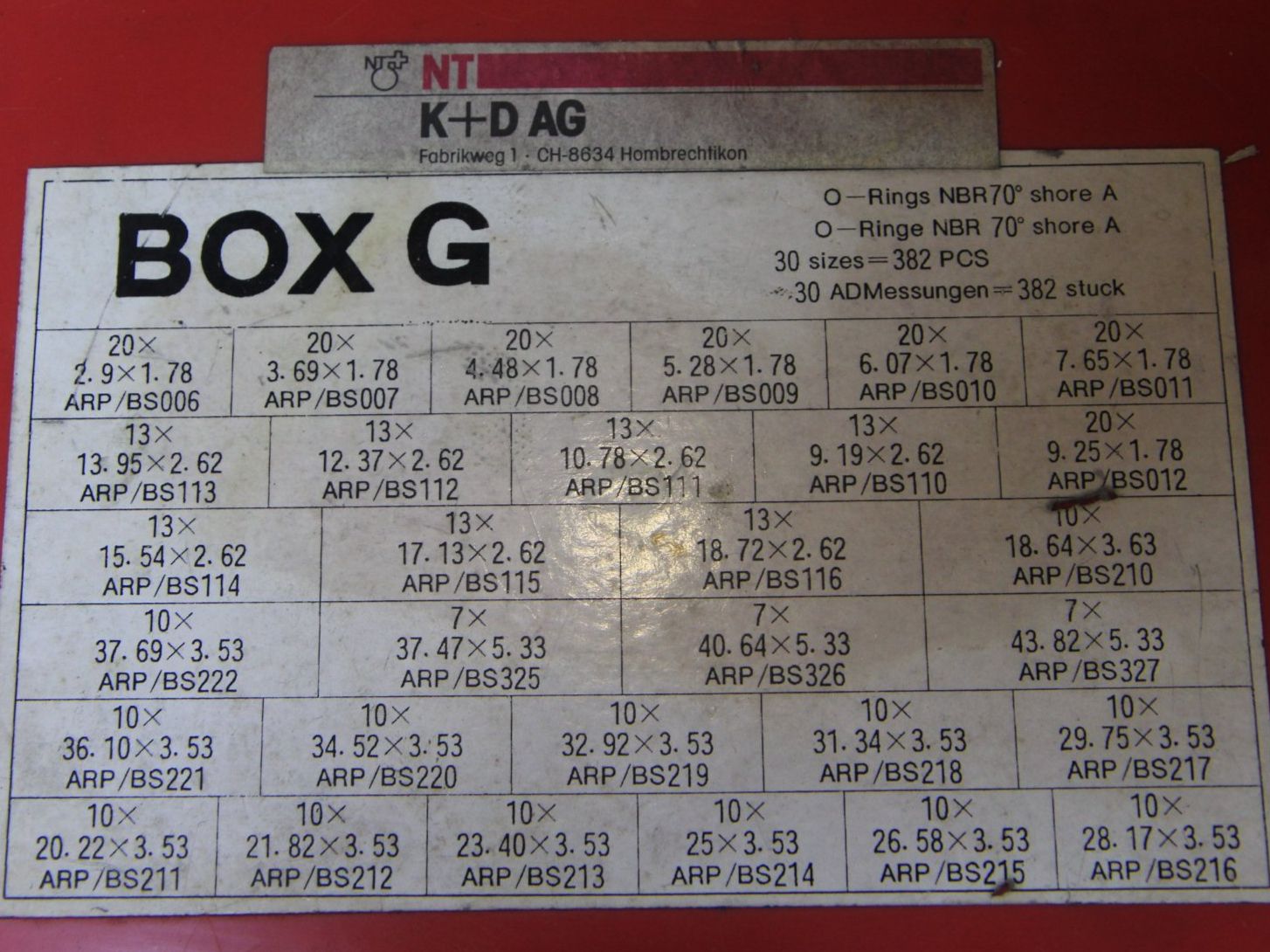 Tutti gli attrezzi: Nitril O-Ring Sortiment, in Kunststoffbox, noch gut befüllt – Nuovo (secondo la descrizione) da Hölstein venduto da Kraftpaket 4