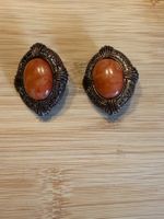 Modeschmuck - Ohrringe mit orangem Stein