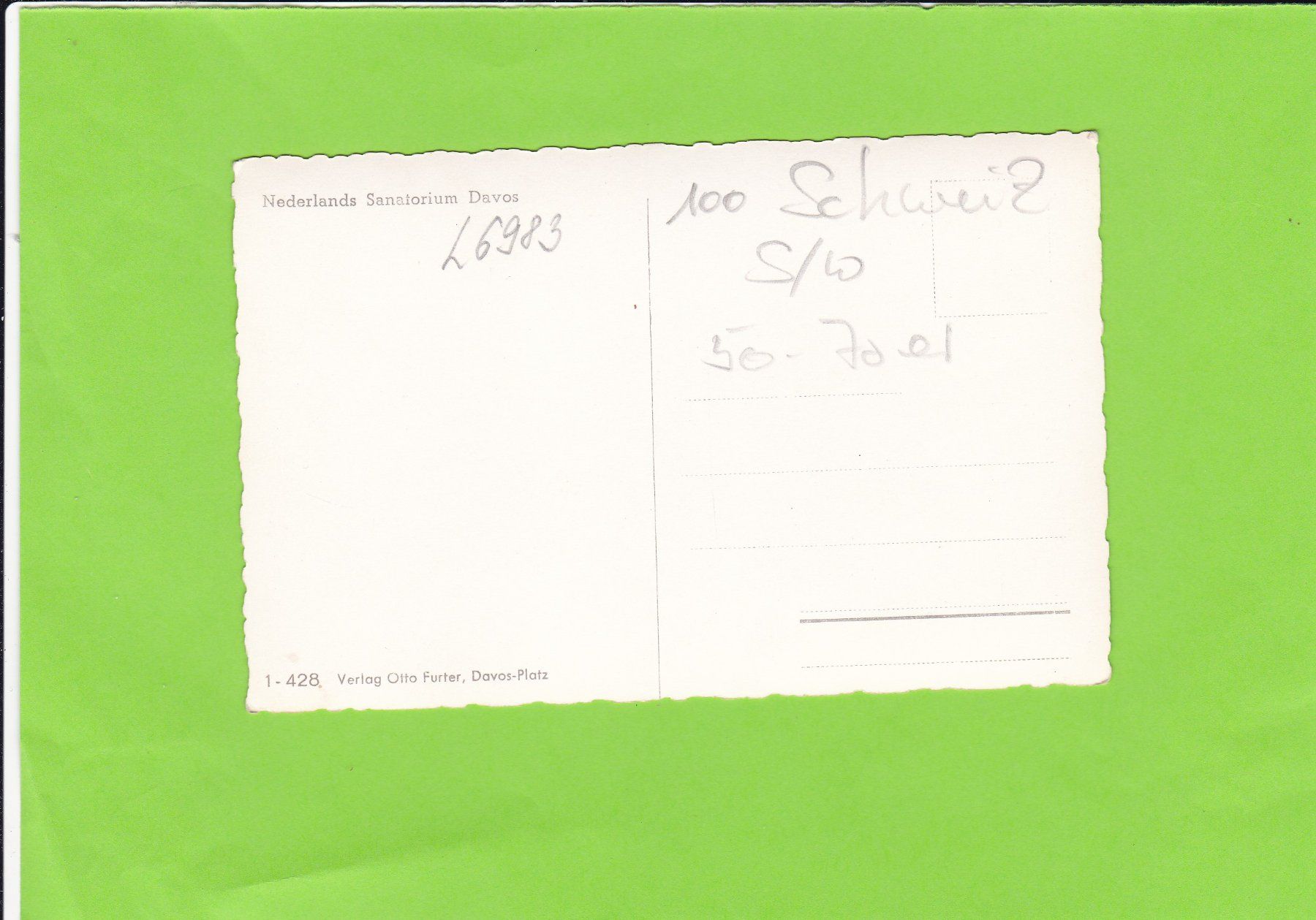 Cartoline postali: Nederlands Sanatorium-Davos – Usato da St. Peterzell venduto da neckertal 1