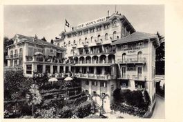GRUSS vom Hotel WEISSES KREUZ Lugano, Karte um 1945
