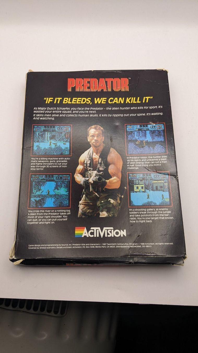 Giochi: Activision - Predator (Schwarzenegger) 5.25" Floppy Bigbox – Usato da Bad Ragaz venduto da MR_BR 1