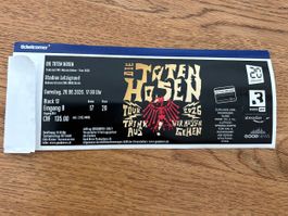 Sitzplatz Die  Toten Hosen Tour 2026 Letzigrund 20.06.
