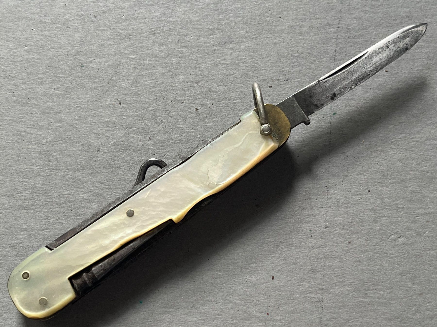 Taschenmesser: Antikes Perlmutt-Sackmesser 71 mm – Gebraucht aus Zürich von FV.vintage 3