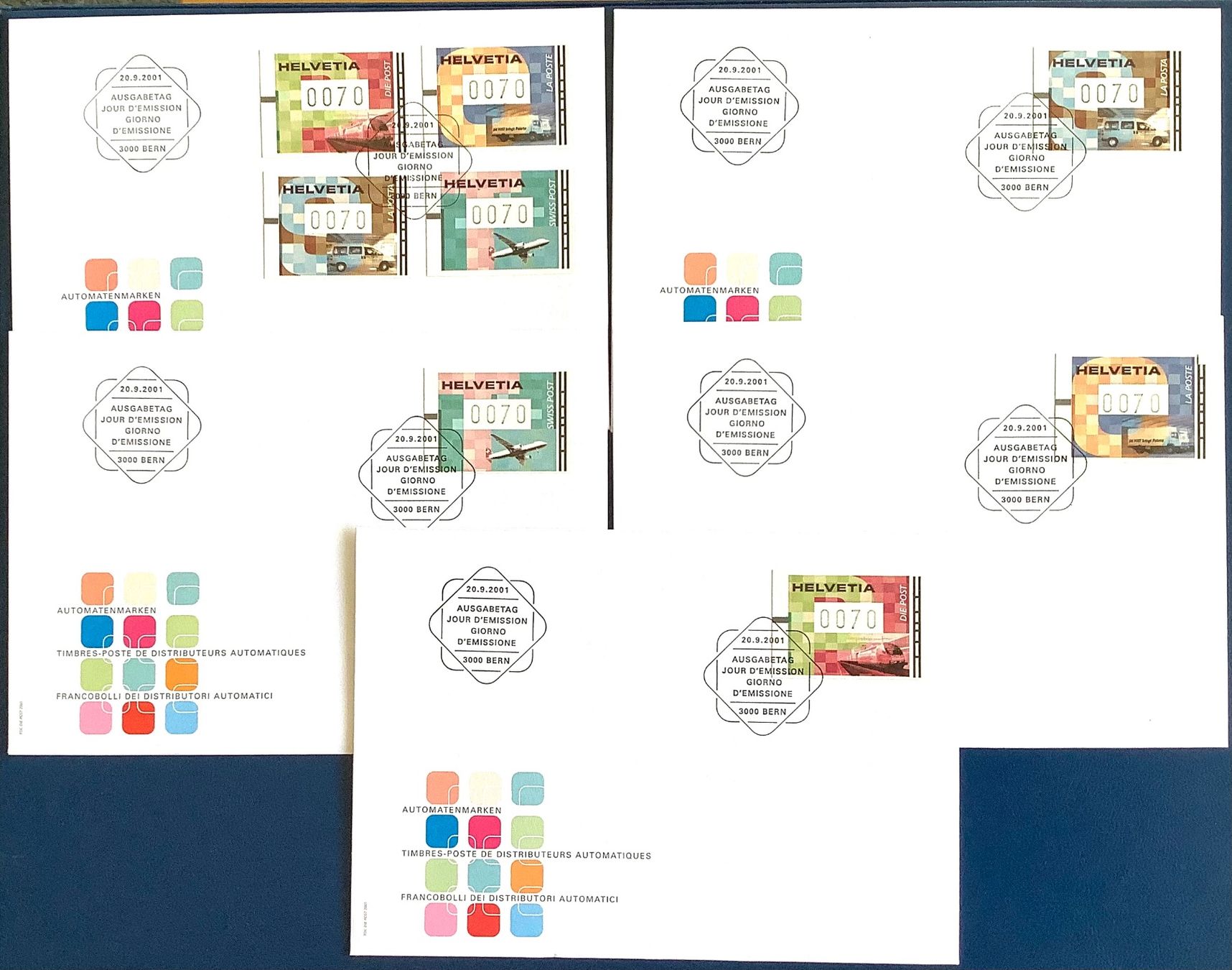 Tutti i francobolli: 2001 / FDC - ATM Serie und Einzel – Nuovo (secondo la descrizione) da Liestal venduto da Skunk02