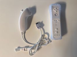 Wii Remote Controller Nunchuk weiss Set guter Zustand