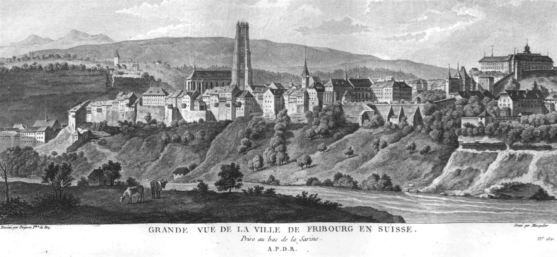 Incisioni: Fribourg Originalkupferstich 1780 – Usato da Rafz venduto da Helvet32 1