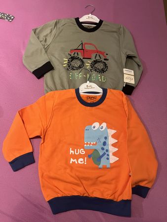 2 Kinder Pullover Pino Baby Motivdruck neu mit Etikett
