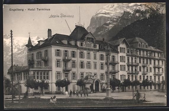 Ansichtskarten: AK Engelberg, Ansicht vom Hotel Terminus – Gebraucht aus Berlin von bartko-reher