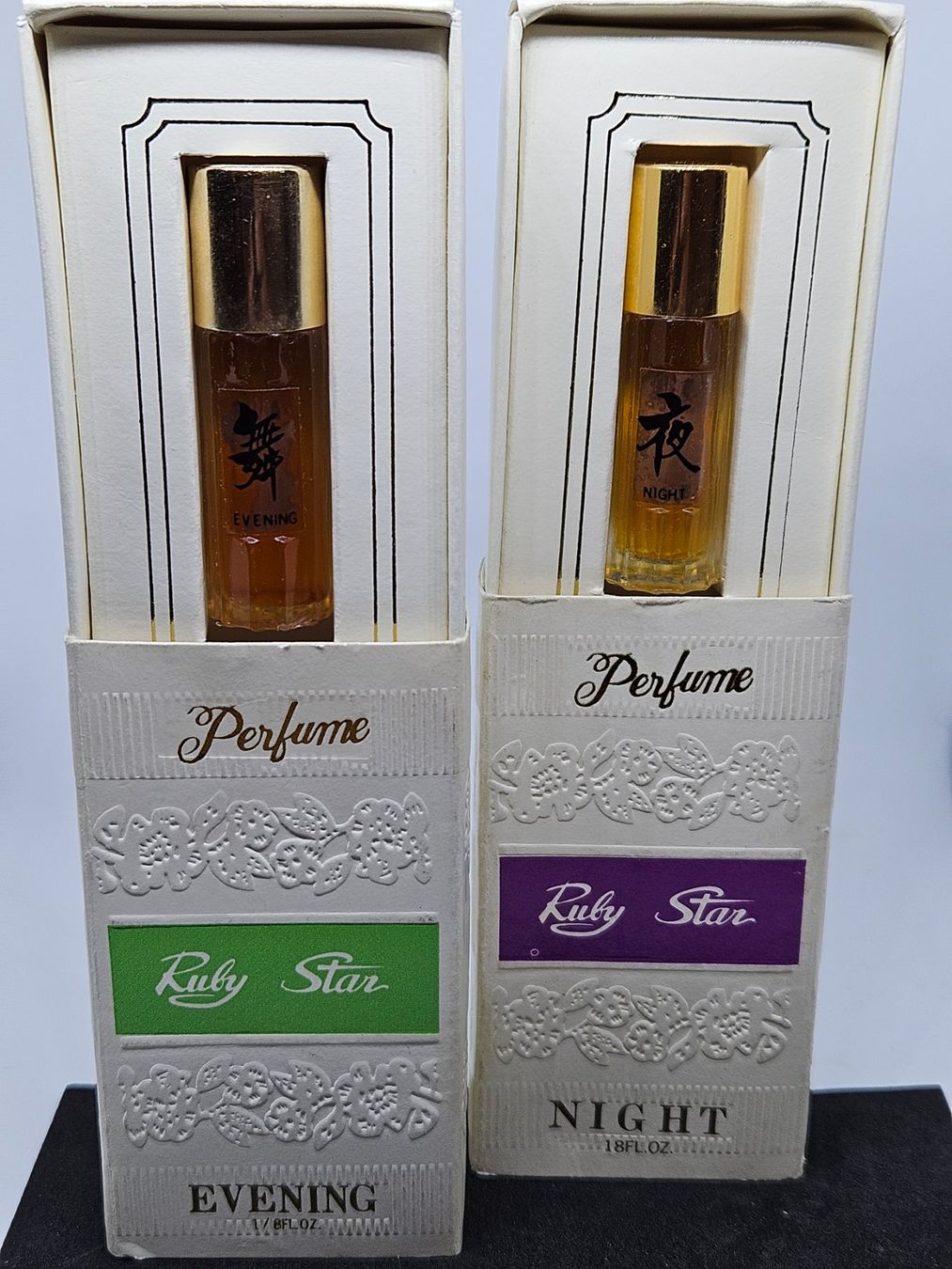 Profumi & Eau de Toilette: Ruby Star parfum extraits Evening & Night avec emballage – Nuovo e nell'imballaggio originale da Romanel-sur-Lausanne venduto da delaforet