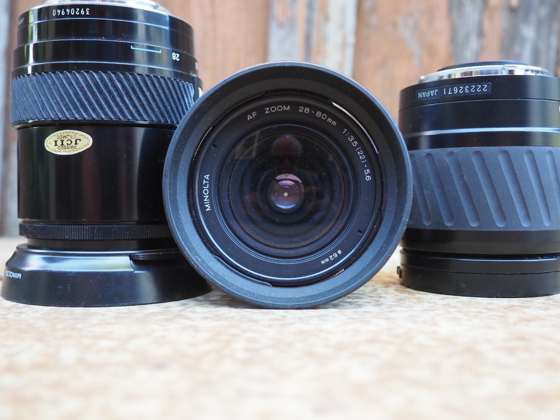 Minolta Obiettivi: Minolta: 3 Objektive – Difettoso da Schänis venduto da Wewu 3