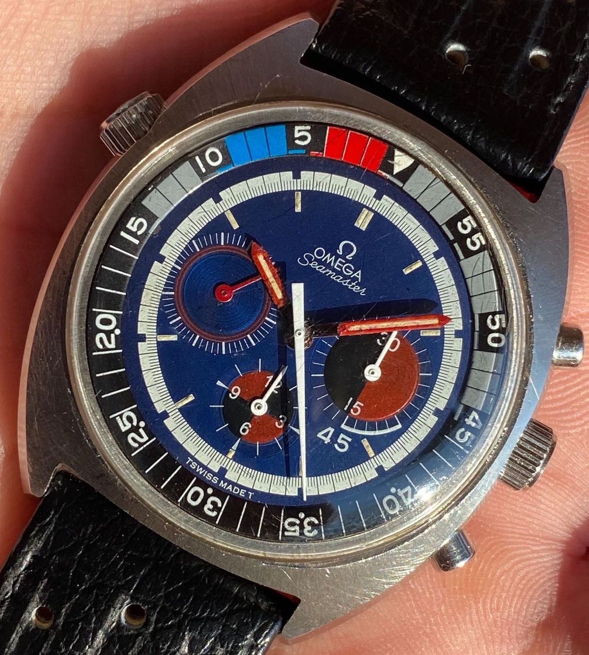 Omega Orologi: Omega Seamaster Soccer 1969 Prototype Einzelanfertigung RARE – Usato da Luzern venduto da watch-collection