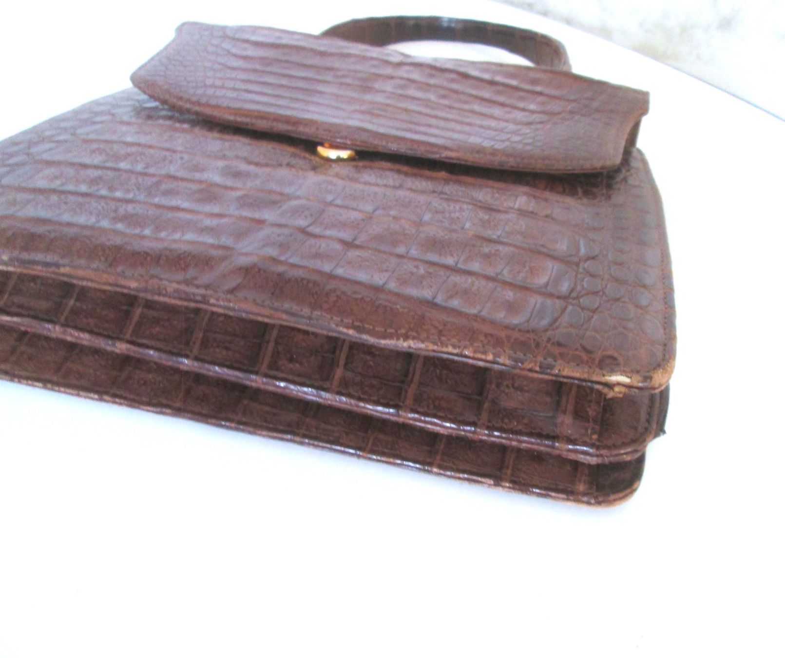 Borse da donna: Vintage-Handtasche aus Leder – Usato da Sementina venduto da babucia 2