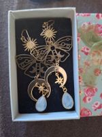 Set Ohrringe – Mond & Mondstein + Schmetterling Filigran