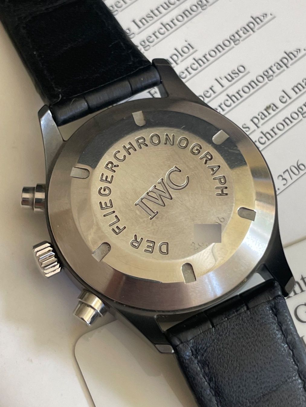 IWC Orologi: IWC Fliegerchronograph Ref. 3705 – Usato da Riet (Neftenbach) venduto da doxner 3