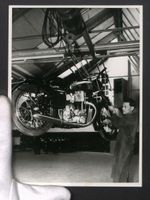 Fotografie Motorrad NSU, Werkarbeiter be