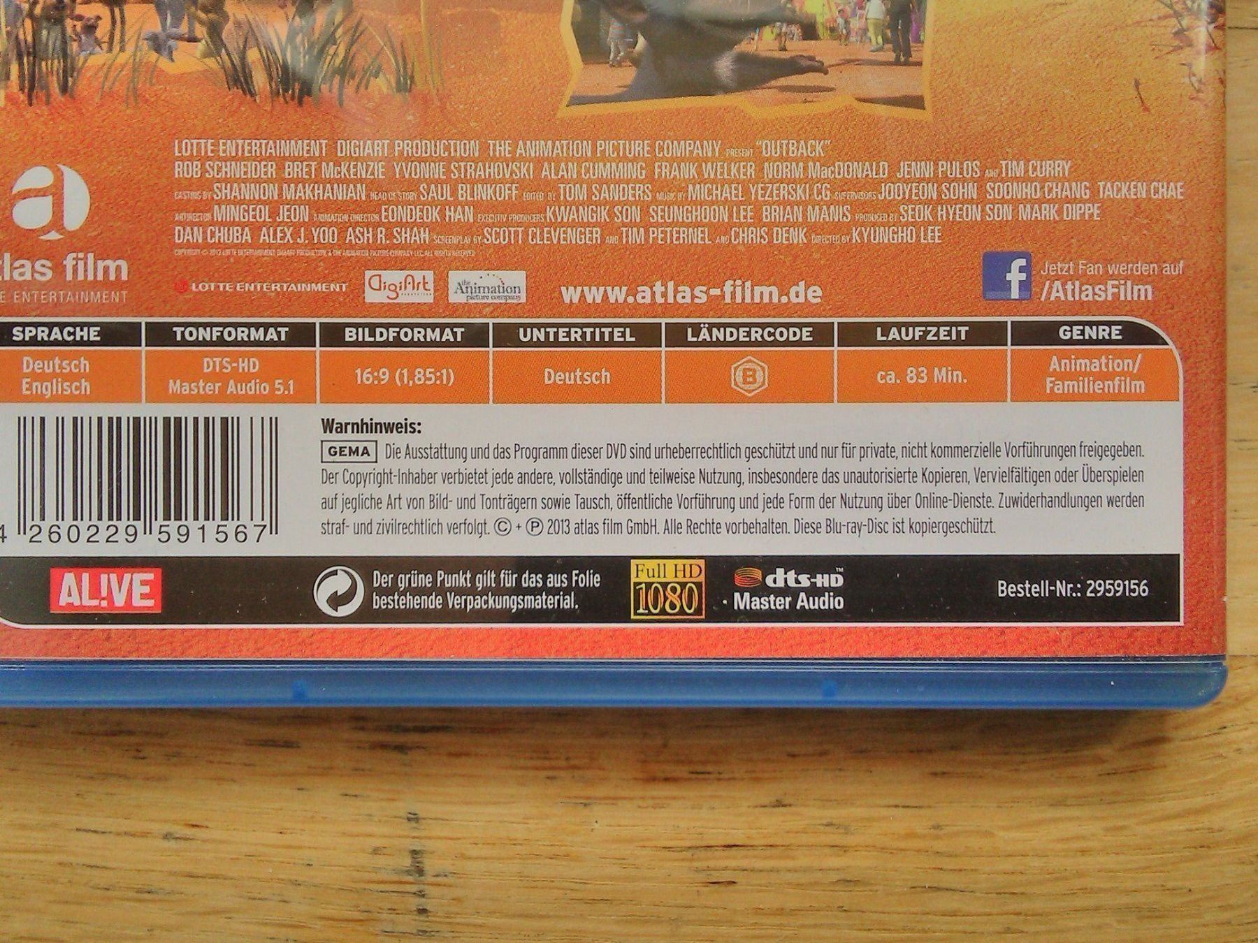 Tutti i DVDs: Outback (3D) - Jetzt wird's richtig wild! – Usato da St.Galllen venduto da elkaphone 4
