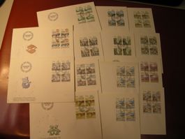 1982 14 AUSGABEBRIEFE SATZ, TIERKREISZEICHEN SBK 150.00