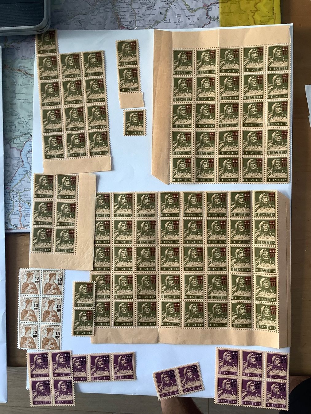 Tous les timbres: Aufbrauchsausgaben Schweiz postfrisch 1915 - 1930 – Neuf (Voir description) à St. Gallen par herbrig2 7