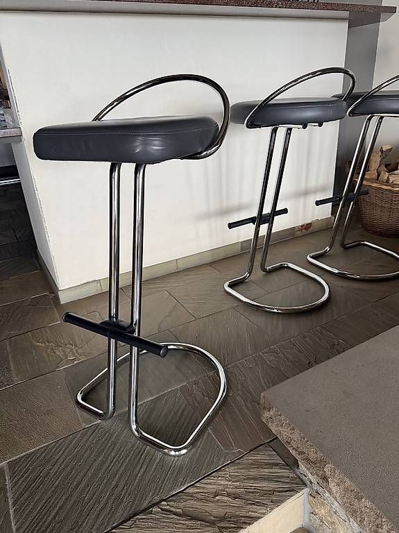 Tabourets: Barhocker Leder schwarz, 3Stk – D'occasion à Illnau par mei_8cyp 1