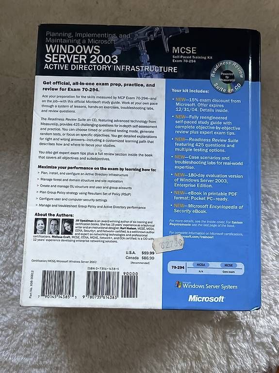 Bücher: Microsoft MCSE Exam 70-294  Windows Server 2003 AD + 2 CD – Gebraucht aus Lugano von Jo_Spe 1
