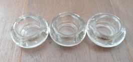 3 Glas für Rechaudkerzen