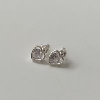 Silber 925 Herz Ohrstecker