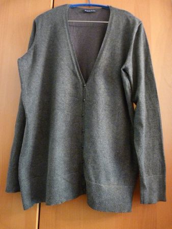Strickjacke von Biaggini, Gr. XL, grau, Feinstrick