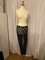 Elegante Spitzenleggings, Schwarz,M, Neu