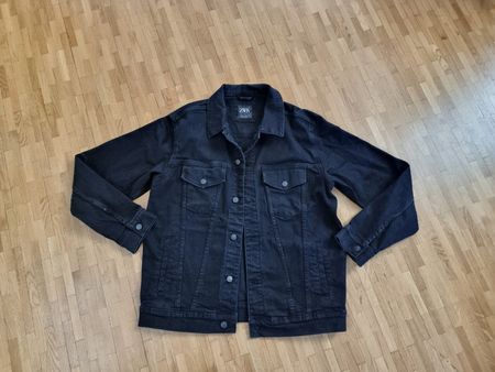 Veste en jean homme noire Zara L