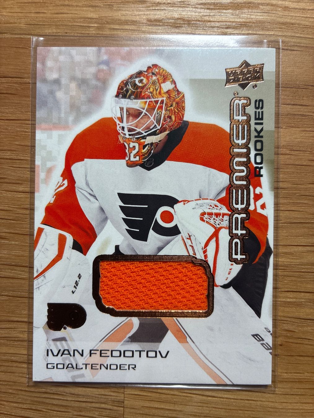 Topps Carte collezionabili: Upper Deck Premier Rookie Ivan Fedotov Philadelphia patch – Usato da Wangenried venduto da Garagara
