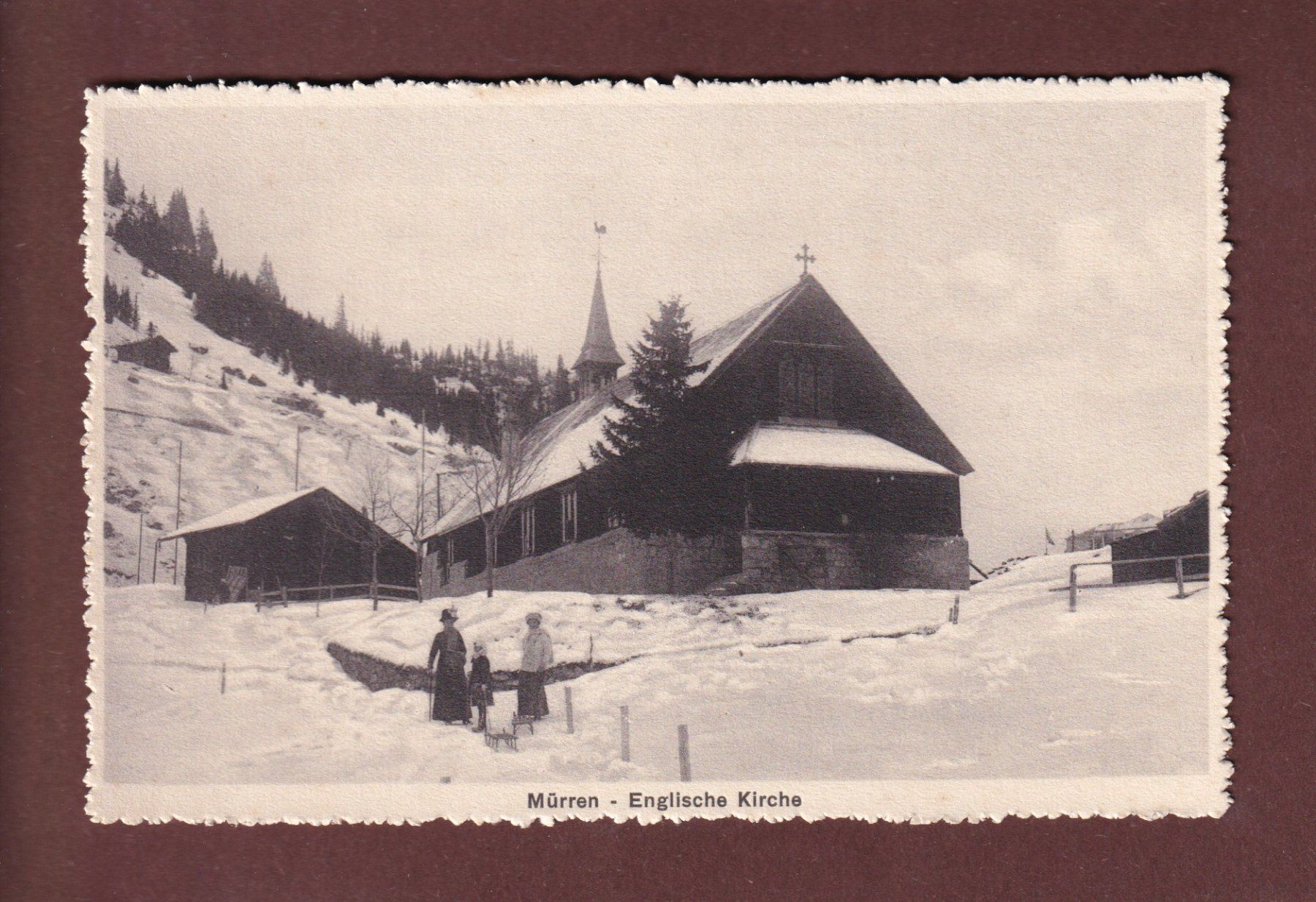 Cartoline postali: MÜRREN - Englische Kirche – Usato da Pully venduto da nicecards-shop