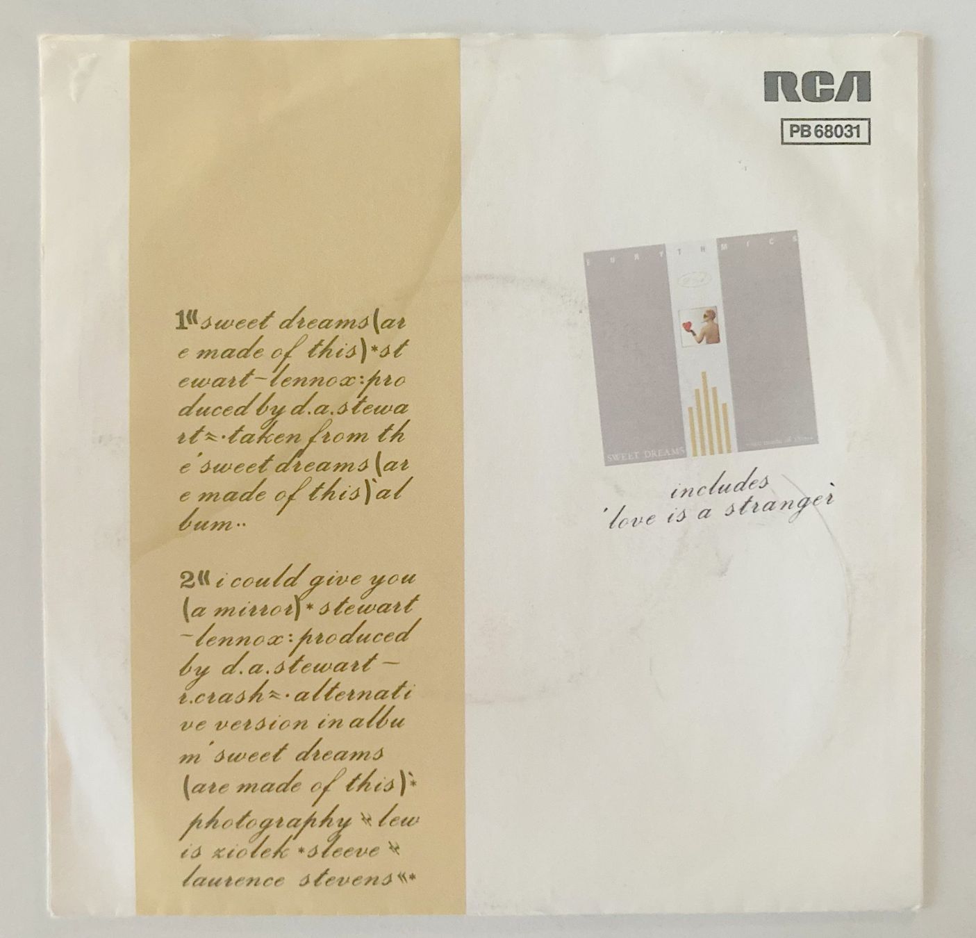 Vinyles: EURYTHMICS - SWEET DREAMS – D'occasion à Bottens par hotter-than-hell 1