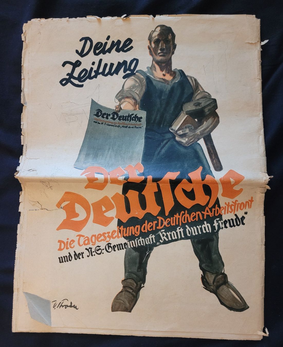 Armi bianche: Deutsches Reich, DAF Zeitung – Usato da Kriens venduto da KTP
