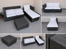 Lounge con cuscini in rattan