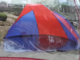 Windschutz Zelt  270x120 Metallstäbchen Stabil Camping neu