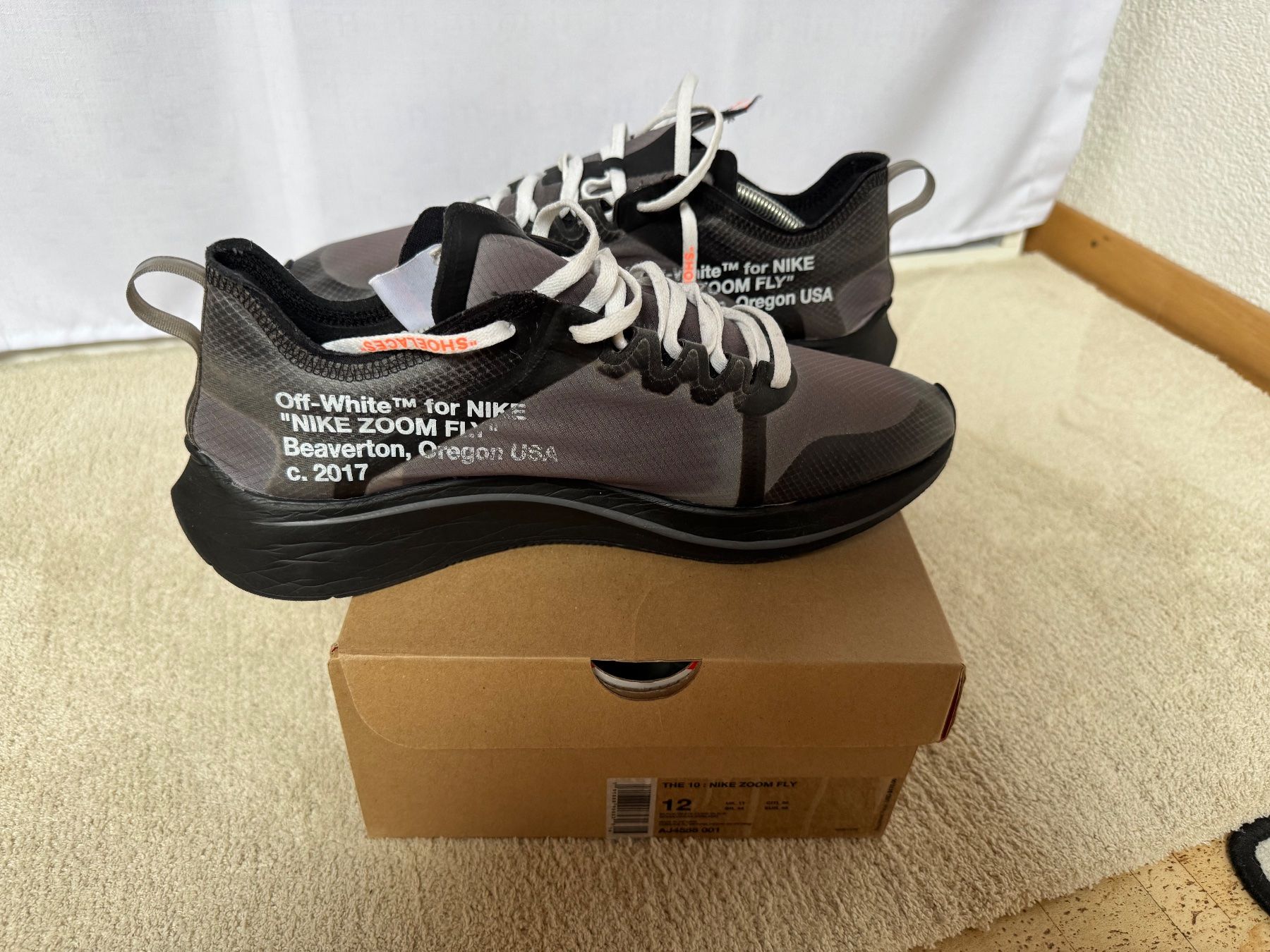 Off-White Scarpe da uomo: Nike Zoom Fly Off-White Black Silver – Usato da Visperterminen venduto da lgresell 3