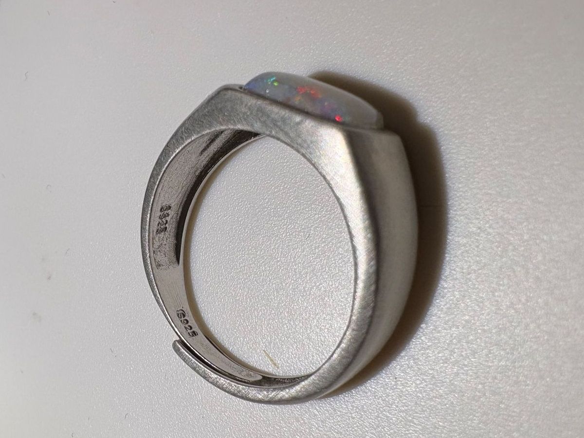 Anelli: Ring Australischer Crystal-Opal+Silber, variable Grösse – Nuovo (secondo la descrizione) da Wilen b. Wil venduto da Tschirio 5