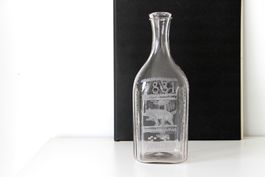 alpenländische Glasflasche / Flühli Glas - Taufflasche 1981
