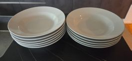 Saturnia Teller weiss 12er Set guter Zustand