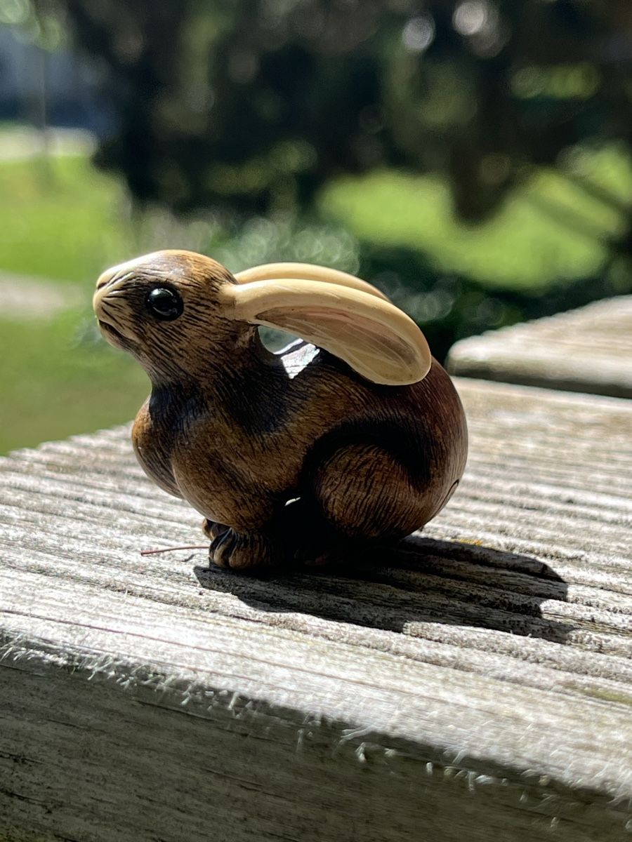 Statuette: 4 netsuke bunny, hund, ratte, welpe – Usato da Lengnau BE venduto da Meij 4