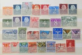 NEDERLAND: Lot des timbres oblitérés, 2 photos