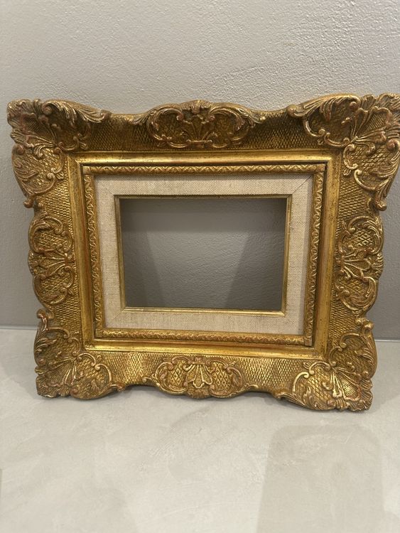 Prachtvoller Antiker Barock Bilderrahmen Gold 56x46cm – Rechteckig Für 30x40cm Oder 40x30cm Bilder | Eleganter Repro-Rahmen Ohne Glas