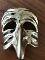 Venezianische Maske mini - Messing zum Aufhängen