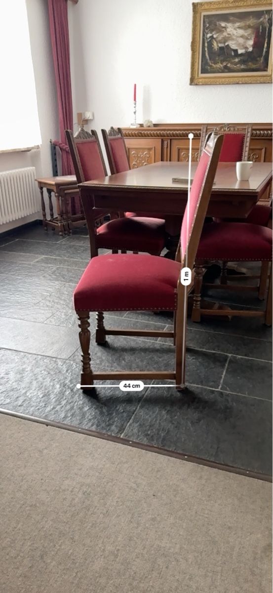 Set di tavolo e panche: Antike Esszimmergarnitur, 6 Stühle – Usato da St. Margrethen SG venduto da UrsWerner19 2