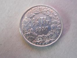 50 Rp. 1937 silber  gute Erhaltung