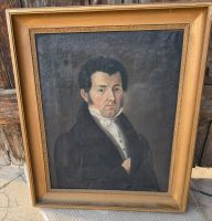Antikes Gemälde Portrait Herr Gabriel Schifferr 60 x 68